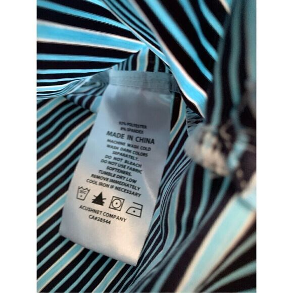 FootJoy Striped Golf Polo Shirt Mens Short Sleeve Performance Casual - Picture 5 of 8